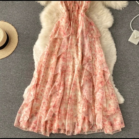 Chiffon Floral Dress - Picture 5 of 13